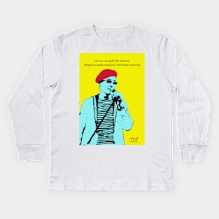 Captain Sensible Atheism Kids Long Sleeve T-Shirt